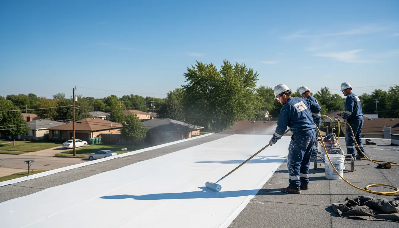 Commercial roof coating in Thomasboro, IL near me